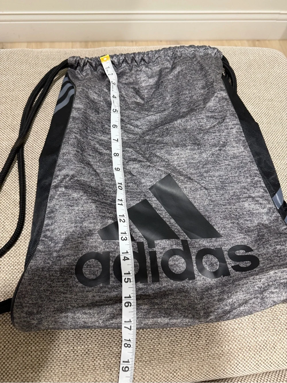 adidas Alliance II Drawstring Sackpack Gym Bag Gray/Black